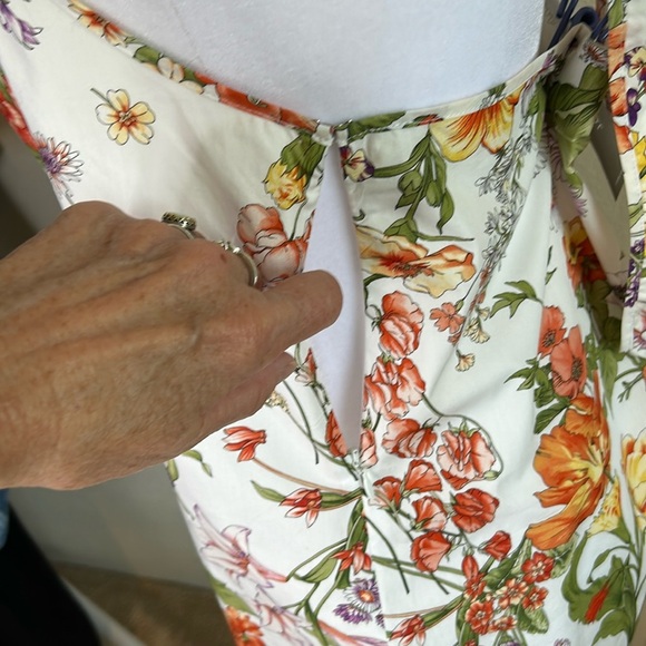 J.CREW COLLECTION NWT HALTER TOO IN RATTI TROPICAL FLORAL 💯 COTTON SZ S - Picture 4 of 16